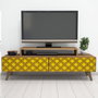 Hanah Home Soporte de TV City - Nogal y Amarillo